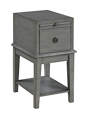 Coast to Coast 1-Drawer Wood Chest Table, Gray