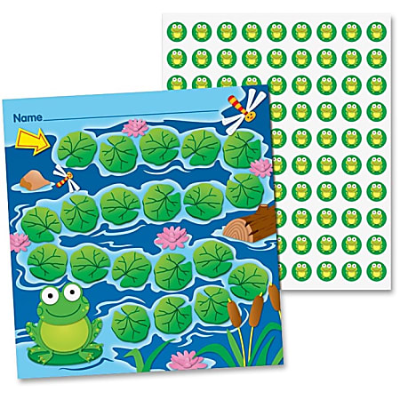 Carson Dellosa Education Frogs Student Progress Incentive Chart - 0.19" Height x 7.50" Width x 4.75" Length - Multicolor - 30 / Pack