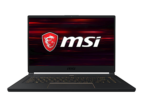 MSI GS65 Stealth GS65 Stealth-1668 15.6" Gaming Notebook  - 1920 x 1080 - Intel Core i7 i7-9750H - 16 GB RAM - 512 GB SSD - Windows 10 - NVIDIA GeForce GTX 1660 Ti - 8 Hour Battery