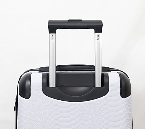 Geoffrey Beene Embossed Snakeskin 2 Piece Luggage Set WhiteBlack