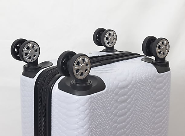 Geoffrey Beene Embossed Snakeskin 2 Piece Luggage Set