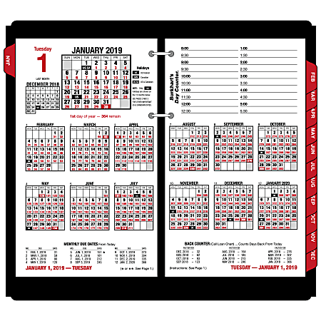 AT-A-GLANCE® Burkhart's Day Counter Daily Desk Calendar Refill, 4 1/2" x 7 3/8", January to December 2019