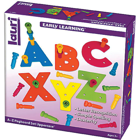 Playmonster® Lauri Tall-Stackers Pegs 156-Piece Uppercase A To Z Pegboard Set