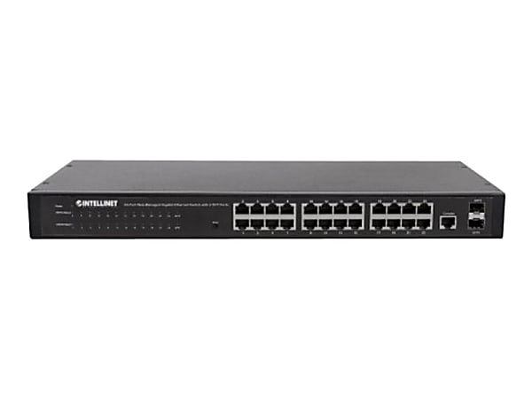 Intellinet 24-Port Network Switch, 24-Port (RJ45), Rackmount, Gigabit, 4 SFP, Ethernet Web-Smart, 10/100/1000 Mbit - 560917