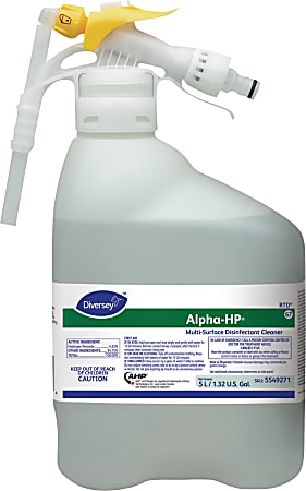 Diversey Alpha-HP Concentrated Multi-Surface Cleaner, Citrus, 5,000 mL