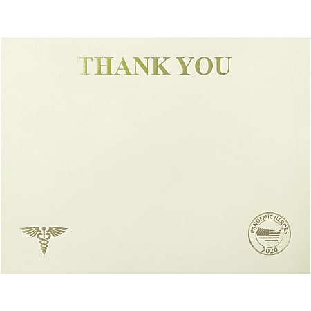 St. James® Premium-Weight Certificates - 65 lb Basis Weight - "Thank You" - 8.5"x 11" - Inkjet, Laser Compatible - FST83720
