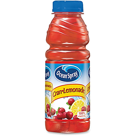 Ocean Spray Pepsico Cran-Lemonade Juice Drink - Cranberry, Lemonade Flavor - 15.20 fl oz - Bottle - 12 / Carton