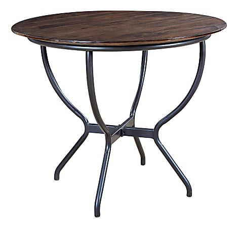 Coast to Coast Round Cafe Table, 30"H x 36"W x 36"D, Brown