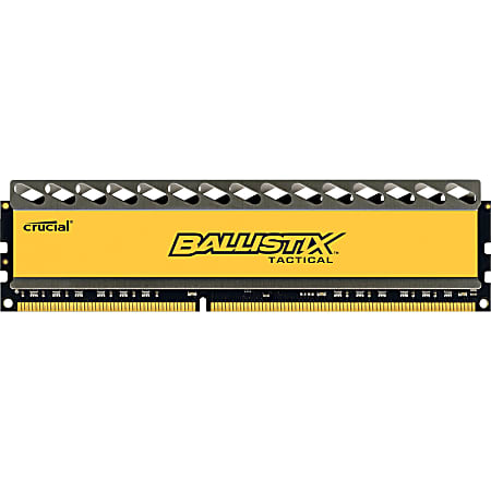 Crucial Ballistix Tactical 4GB (1 x 4 GB) DDR3 SDRAM Memory Module - For Workstation - 4 GB (1 x 4 GB) - DDR3-1600/PC3-12800 DDR3 SDRAM - CL8 - Non-ECC - Unbuffered - 240-pin - DIMM