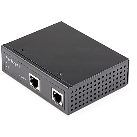 StarTech.com Industrial Gigabit Ethernet PoE Injector 30W 802.3at