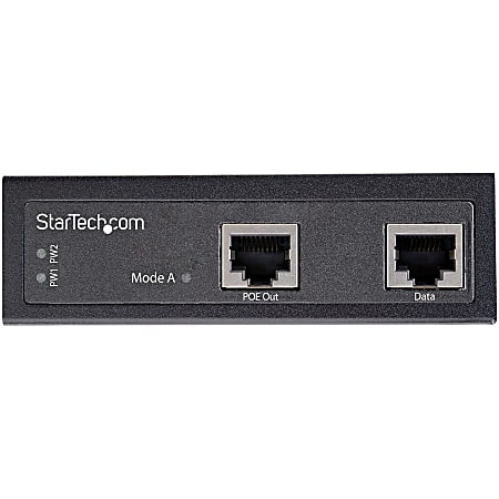StarTech.com Industrial Gigabit Ethernet PoE Injector 30W 802.3at