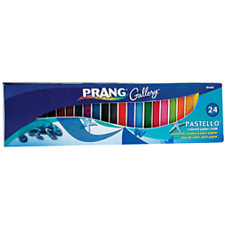 Prang® Pastello Color Paper Chalk Set, Square Stick, Assorted Colors, 3/8" Diameter, Pack Of 24