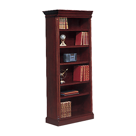 DMI® Keswick Collection Left-Hand-Facing Bookcase, 6 Shelves, English Cherry