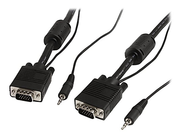 StarTech.com 35 ft Coax High Resolution Monitor VGA Cable with Audio - VGA cable - HD-15 (VGA), min - MXTHQMM35A