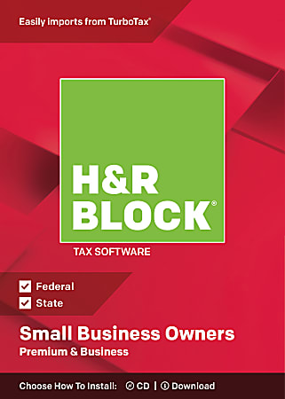 H&R Block® Premium & Business 2018 Tax Software, Disc