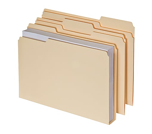 Pendaflex® Double Stuff File Folders, Letter Size, 1 1/2" Expansion, Manila, Pack Of 50 Folders