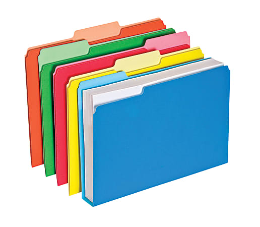 Pendaflex® Double Stuff File Folders, Letter Size, 1 1/2" Expansion, Assorted Colors, Pack Of 50 Folders