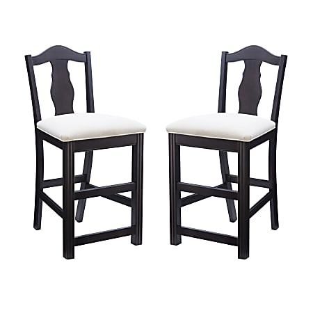 Linon Kilcher Upholstered Counter Stools, Gray/Brown, Set Of 2 Stools