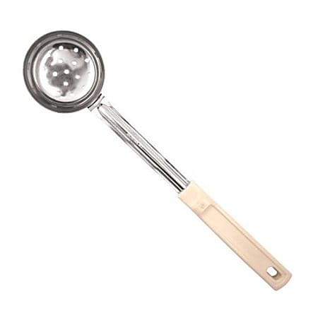 Vollrath Spoodle Perforated Portion Spoon With Antimicrobial Protection, Notch, 3 Oz, Cream
