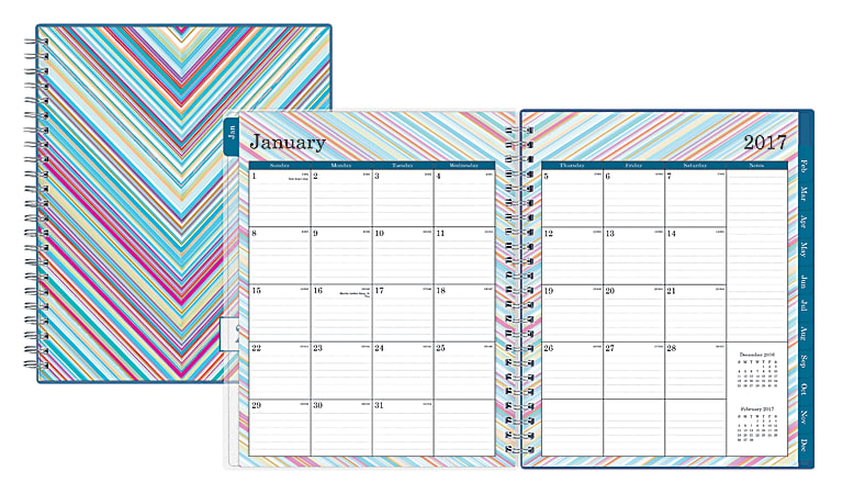 Blue Sky™ Fashion Weekly/Monthly Planner, 7" x 9", 50% Recycled, Solana, January to December 2017