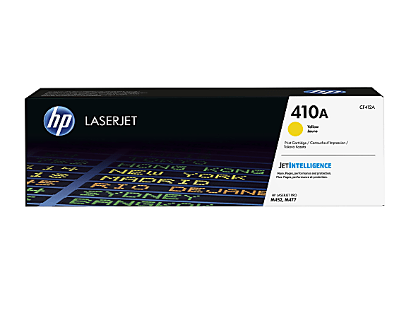 HP 410A Yellow Toner Cartridge, CF412A