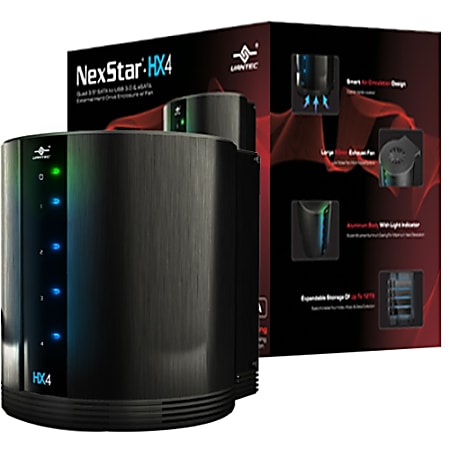 Vantec NexStar HX4 NST-640SU3-BK Drive Enclosure External - Black
