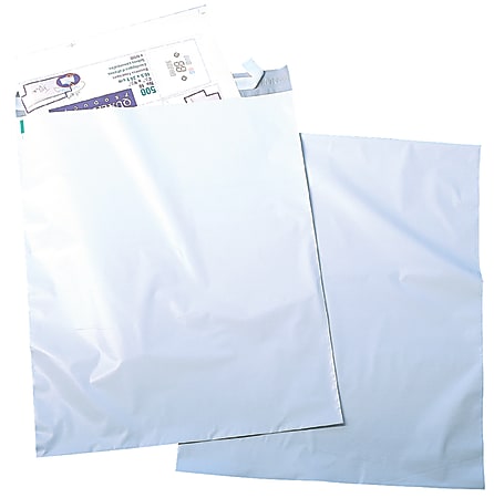 Quality Park® Redi-Strip™ Jumbo Poly Envelopes, 14" x 19", White, Box Of 100