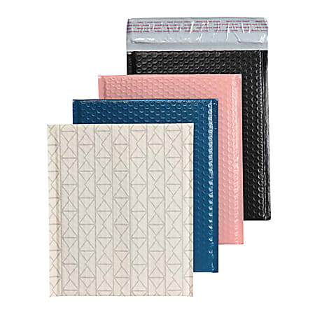 Office Depot&reg; Brand Poly Fashion Bubble Mailer, #2, 8 1/2" x 11", Assorted Colors