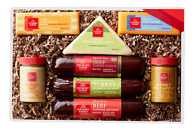 Givens Hickory Farms Meat And Cheese Hearty Bites Sampler Gift Box