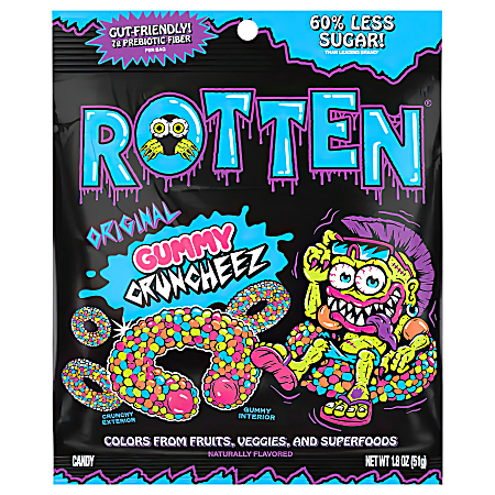 Rotten Gummy Cruncheez, Original, 1.8 Oz, Total Qty 8