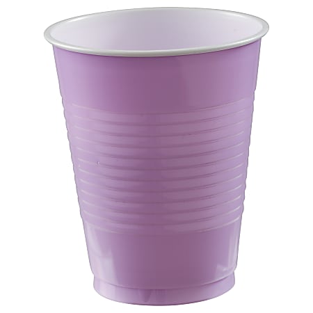 Amscan Plastic Cups, 18 Oz, Lavender, Set Of 150 Cups