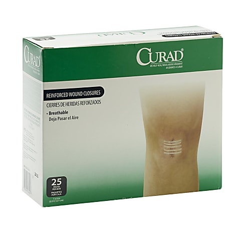 CURAD® Sterile Medi-Strips, 1" x 5", White, Pack Of 100