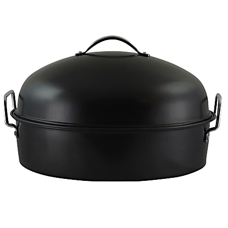 Gibson Home Kenmar High-Dome Roaster Set, Black