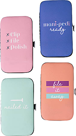 DM Merchandising Olivia Moss Mani Pedi Ready 6-Piece Nail Kit, Assorted Colors