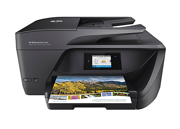 HP OfficeJet Pro 6968 Wireless Inkjet All In One Color Printer Office Depot