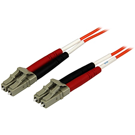 StarTech.com 3m Fiber Optic Cable - Multimode Duplex 50/125 - OFNP Plenum - LC/LC - OM2 - LC to LC Fiber Patch Cable - Orange