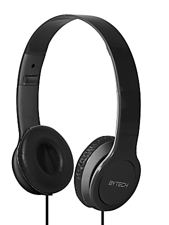 BYTECH On-Ear Headphones, Black, BYAUOH143BK