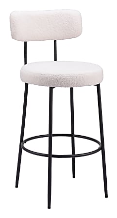 Zuo Blanca Barstools, Ivory, Set Of 2 Barstools