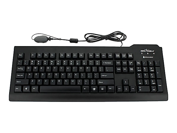 Seal Shield Silver Seal Waterproof - Keyboard - washable - USB - US - black
