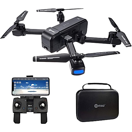 Contixo F22 Aerial Drone 2.40 GHz Battery Powered 1800 ft Operating Range Wi Fi Office Depot