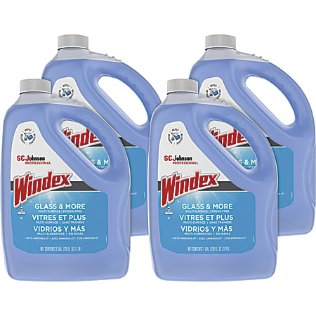 Diversey Glass Plus Multisurface Cleaner - 128 fl oz (4 quart) - 4 / Carton - Blue Diversey Glass Plus Multisurface Cleaner - 128 fl oz (4 quart) - 4 / Carton - Blue