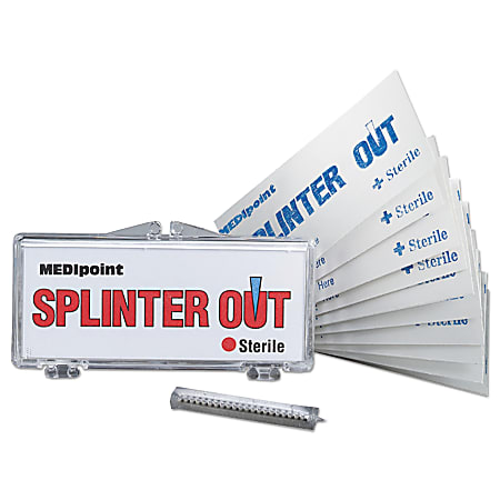 First Aid Only Splinter Out Refill For SmartCompliance General Business Cabinets, 3", Box Of 10 Splinter Removers