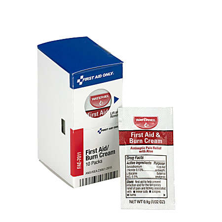First Aid Burn Cream, 10 Packets/Box