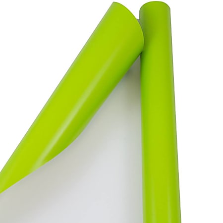 JAM Paper Solid Color Wrapping Paper - 25 Sq Ft - Lime Green