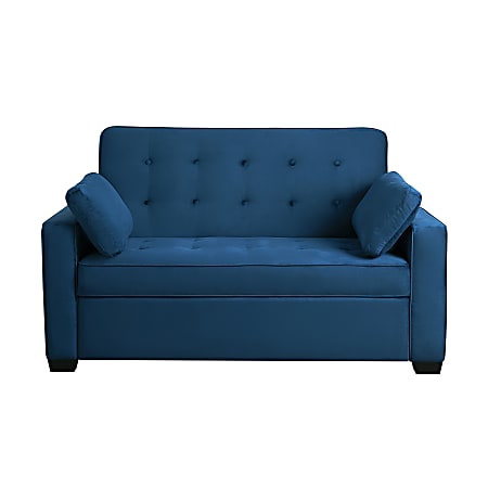 Lifestyle Solutions Serta Andrew Convertible Sofa Full Size NavyDark Java ODP Business Solutions