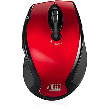 Adesso® Wireless Optical Mouse, Red
