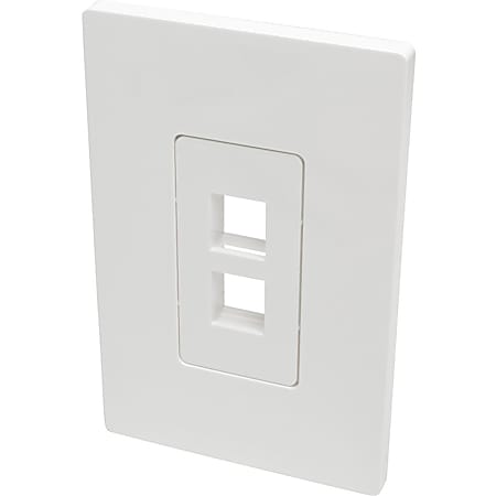 Eaton Tripp Lite Series 2-Port Keystone Single-Gang Faceplate, White, TAA - 2 x Total Number of Socket(s) - 1-gang - White - Polycarbonate