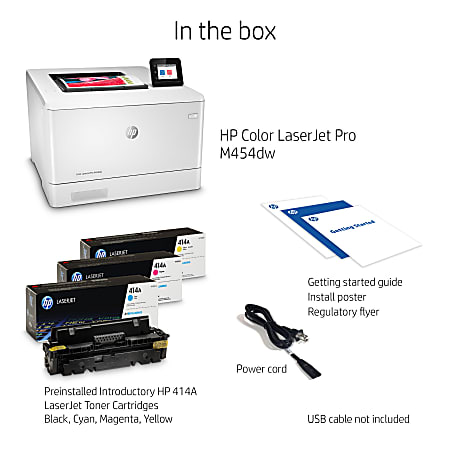 HP LaserJet Pro M454dw Wireless Laser Color Printer Office Depot