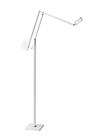 Adesso® ADS360 Cooper LED Floor Lamp, 69"H, Matte White
