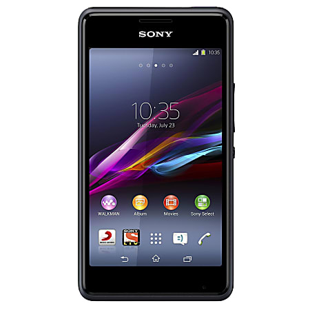 Sony® Xperia E1 D2004 Cell Phone, Black, PSN300129
